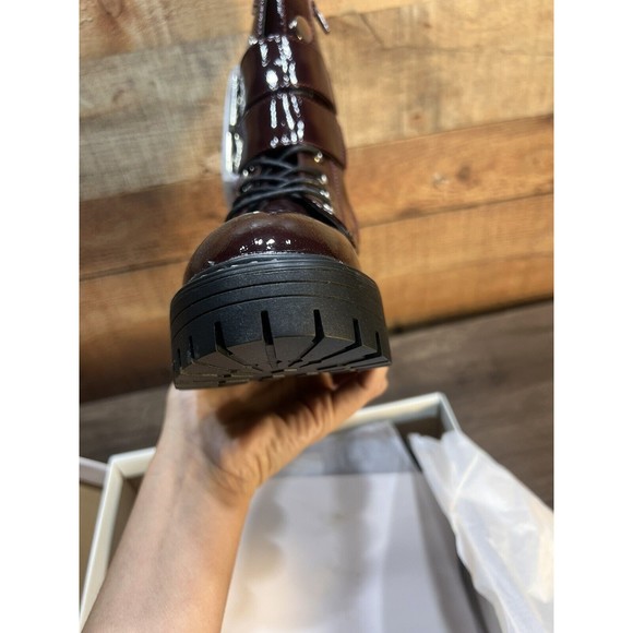 SO Women's Burgundy Lace Up Boots - Picture 7 of 10